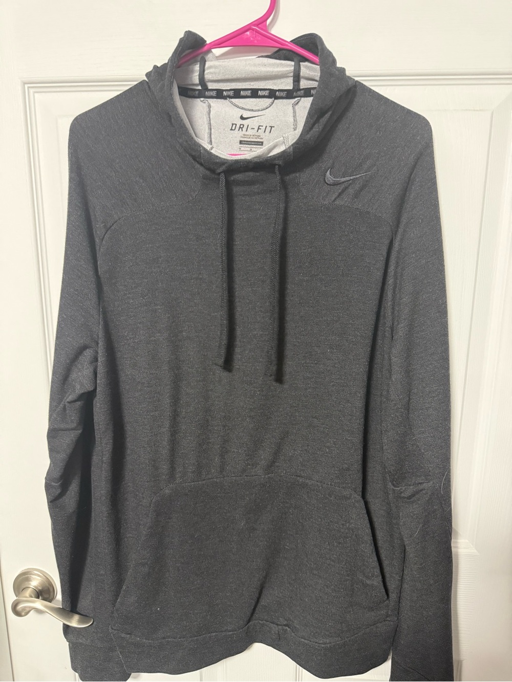 Nike Men's Dark Gray Dri-FIT Pullover Hoodie